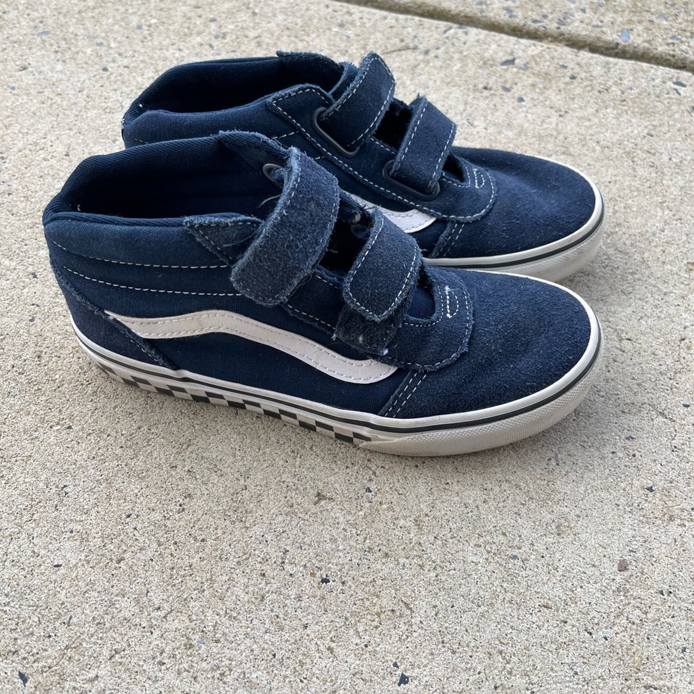 Kids Navy Blue Velcro Sneakers